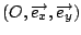 $\left(O,\overrightarrow{e_{x}},\overrightarrow{e_{y}}\right)$