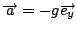 $\overrightarrow{a}=-g\overrightarrow{e_{y}}$