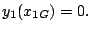 $y_{1}(x_{1G})=0.$