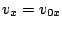 $v_{x}=v_{0x}$