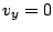 $v_{y}=0$
