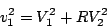 \begin{displaymath}
v_{1}^{2}=V_{1}^{2}+RV_{2}^{2}\end{displaymath}